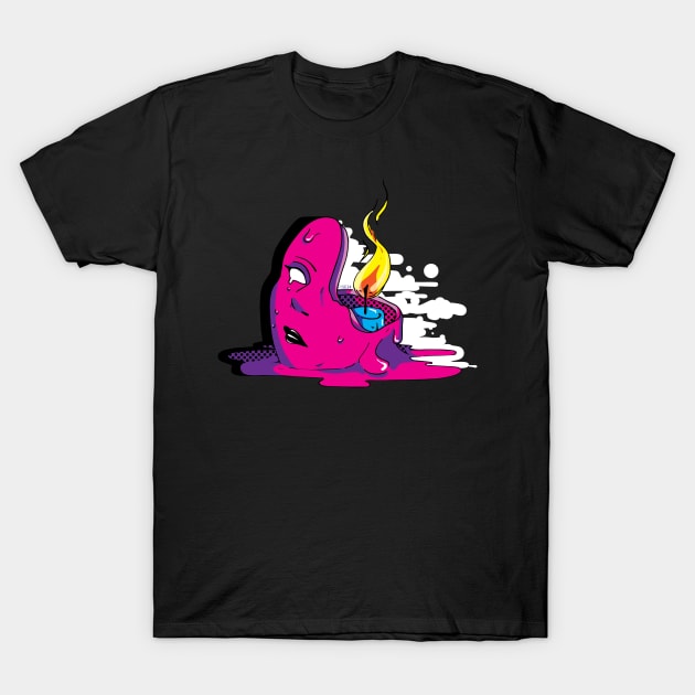 Meltdown (White BG) T-Shirt by magicpretzel